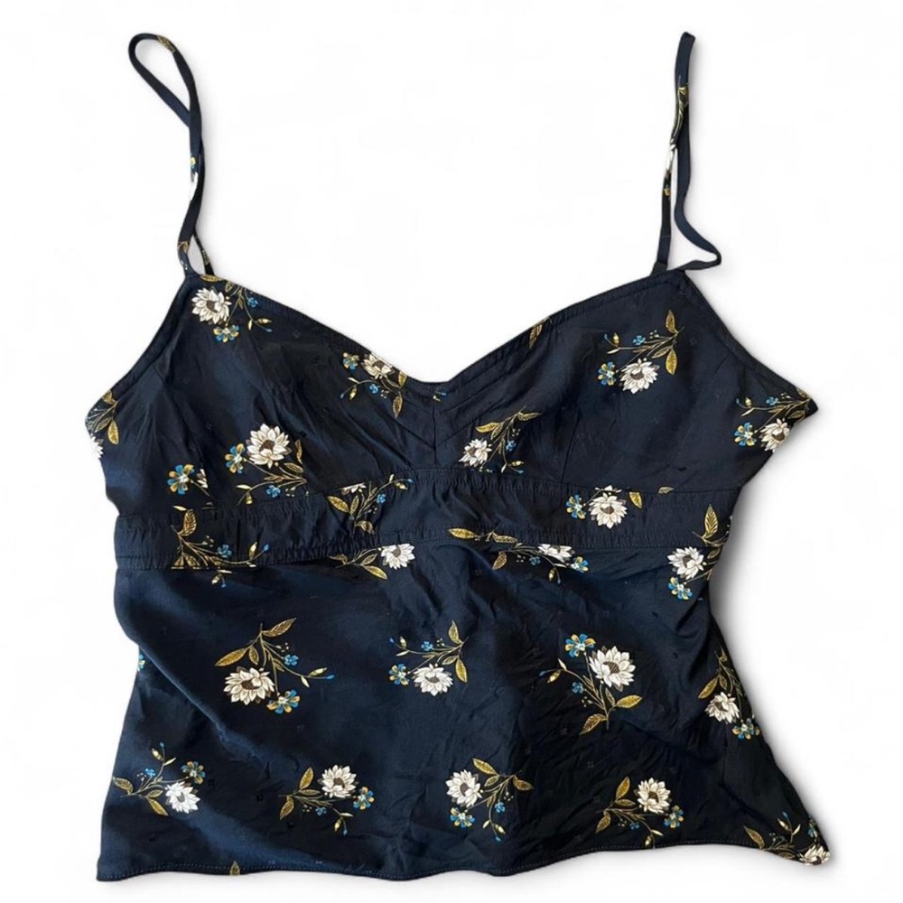 Veronica Beard Shara Floral Top in Black and White
